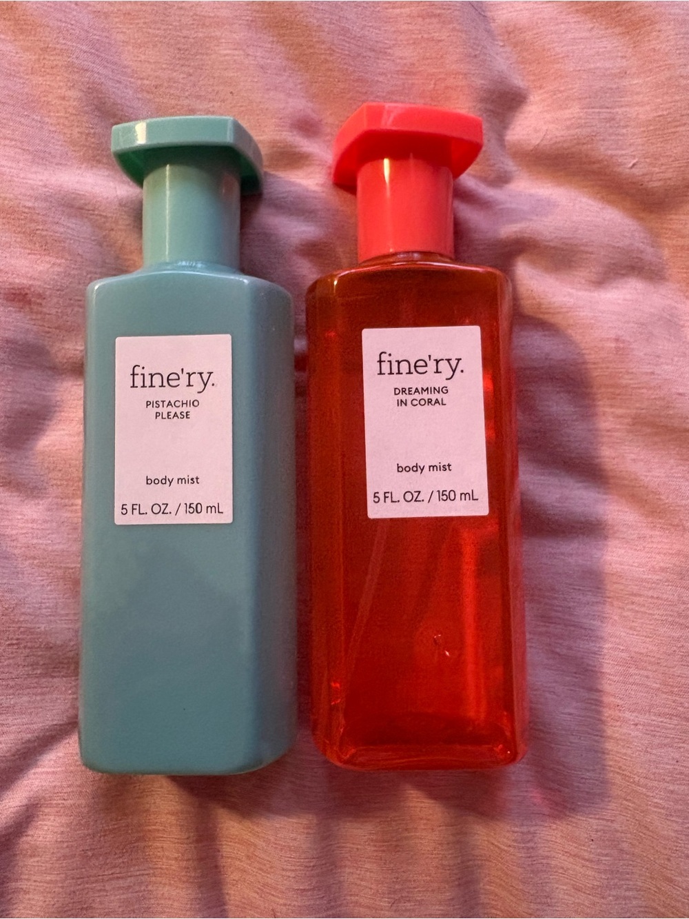 Finery Pistachio Please and Dreaming In Coral
